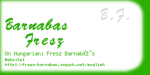 barnabas fresz business card